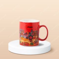 Ly sứ Bát Tràng - In logo Droppii Mall men đỏ làm quà tặng