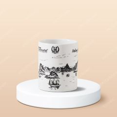 Ly sứ Bát Tràng - In logo công ty du lịch TST Tourist & Heritage Travel