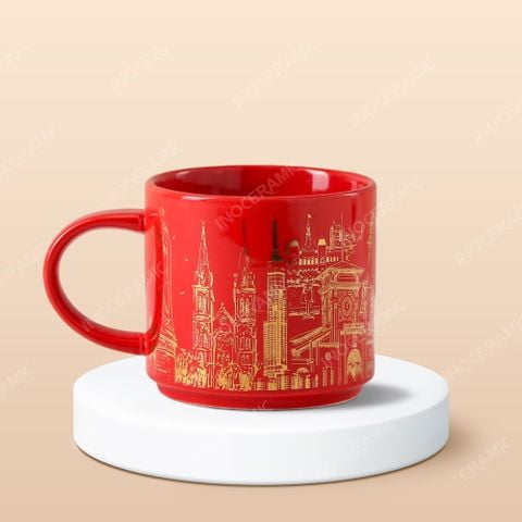 Ly sứ Bát Tràng - In hình địa danh 