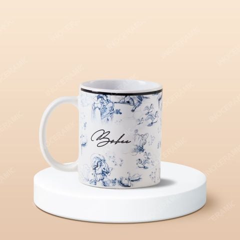 Ly sứ Bát Tràng - In hình và logo thương hiệu thời trang Bohee