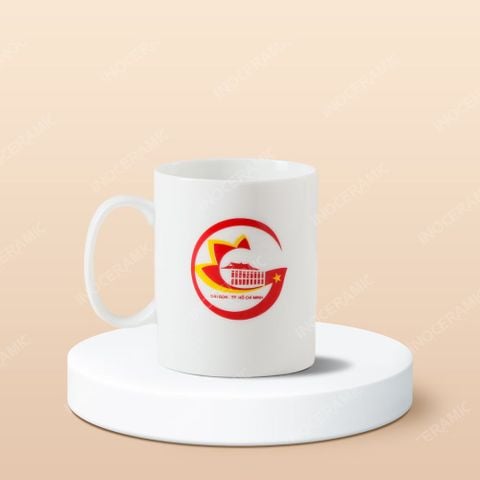 Ly sứ Bát Tràng - In logo biểu trưng Sài Gòn - Thành Phố Hồ Chí Minh