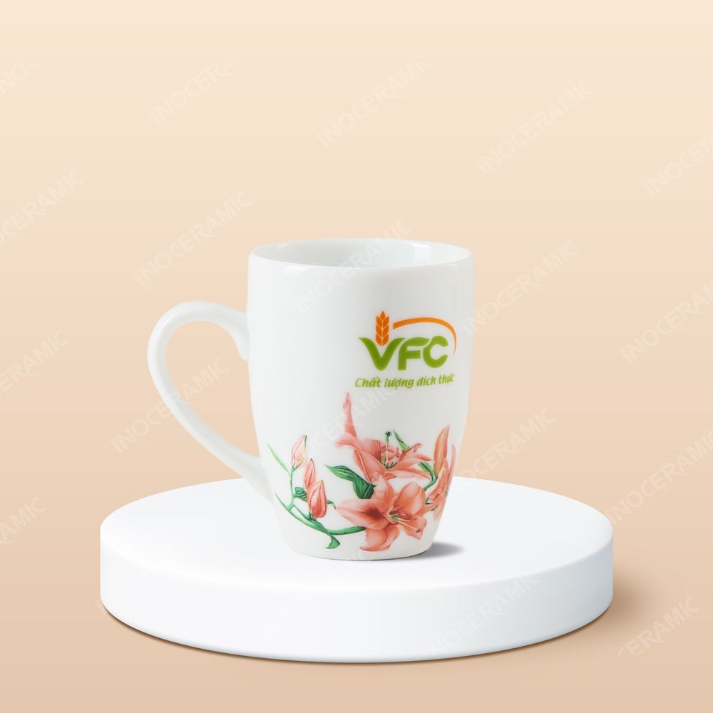 Ly sứ Bát Tràng - In logo Công ty Cổ phần Khử trùng Việt Nam (VFC)