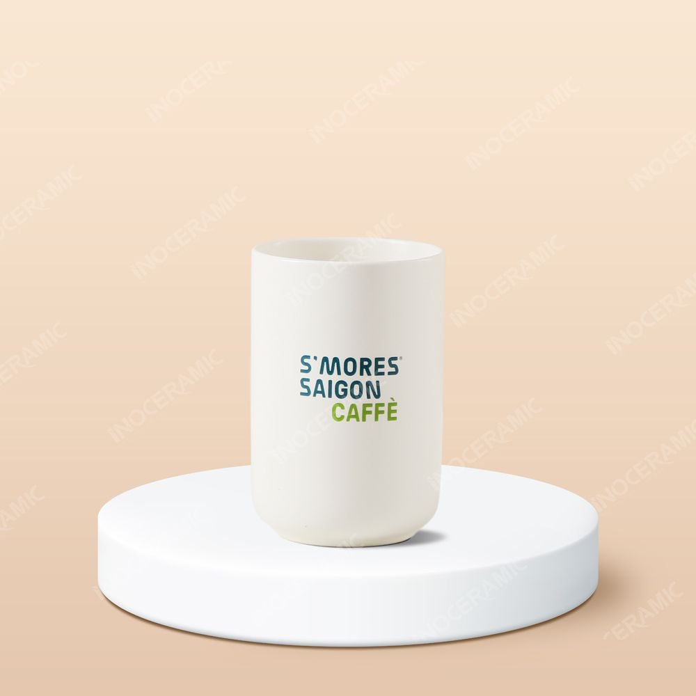 Ly sứ Bát Tràng - In logo quán cà phê S'mores Saigon Caffè