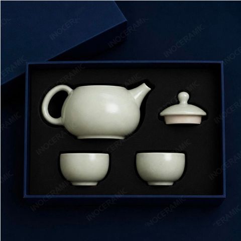 Bộ trà gốm sứ Tết Trung Thu tặng đối tác - Minh Ngọc 01