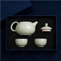 Bộ trà gốm sứ Tết Trung Thu tặng đối tác - Minh Ngọc 01