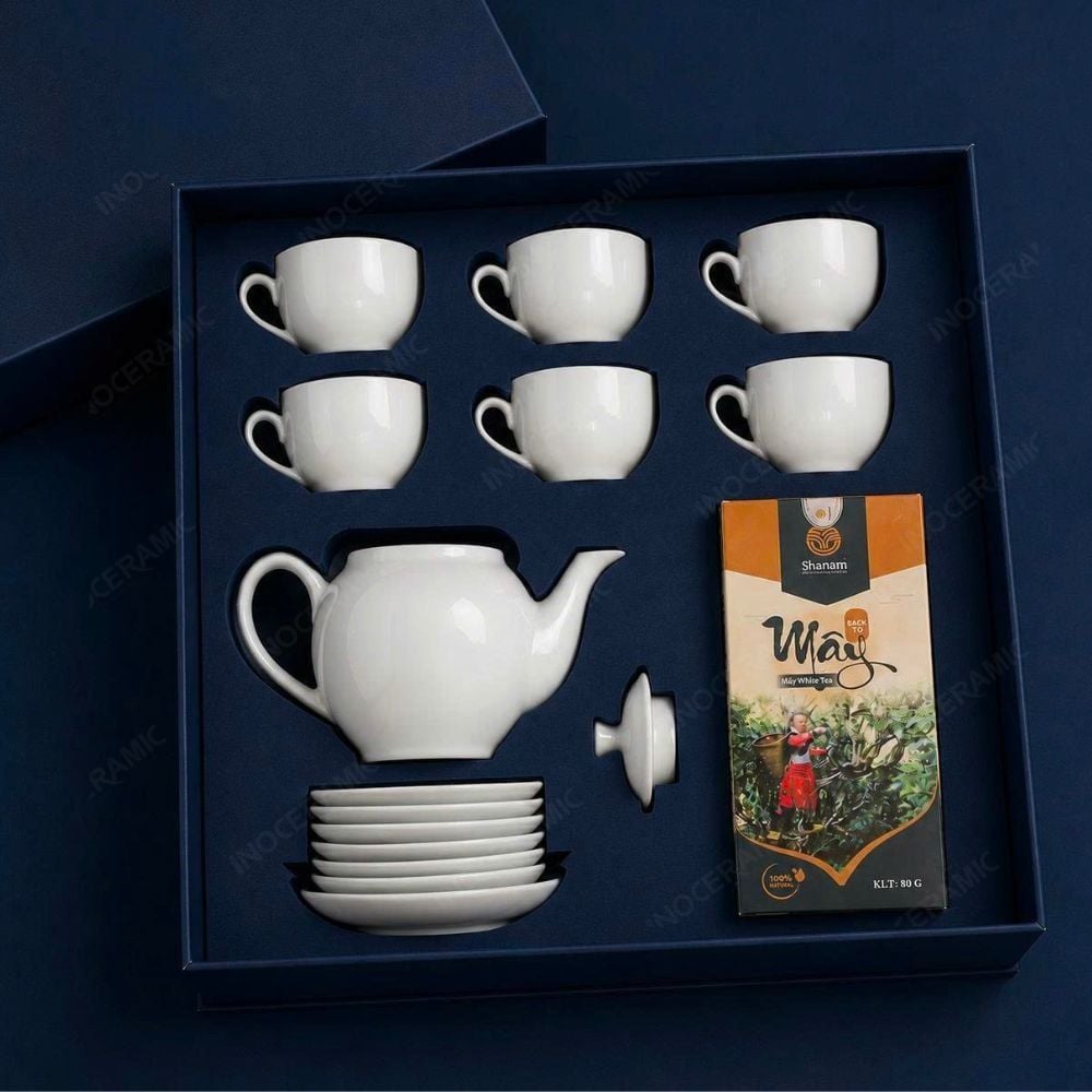 Set quà tặng dịp Trung Thu gốm sứ - Ngọc Vân Cát Tường