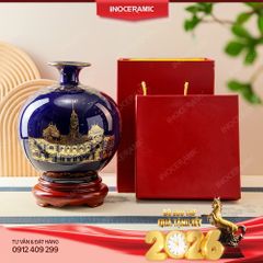 Quà Tết quả hút lộc Địa Danh TP.HCM vẽ vàng Gốm Sứ Bát Tràng in logo