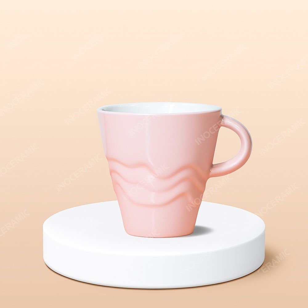 Ly Espresso sứ hình cây thông Noel quai C in logo