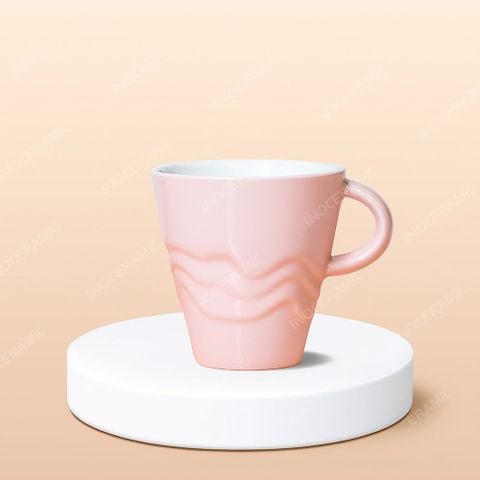 Ly Espresso sứ hình cây thông Noel quai C in logo