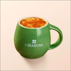 Cốc cà phê trứng quai tim hiện đại men màu in logo