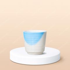 Cốc sứ cà phê sứ quét màu hiện đại không quai in logo