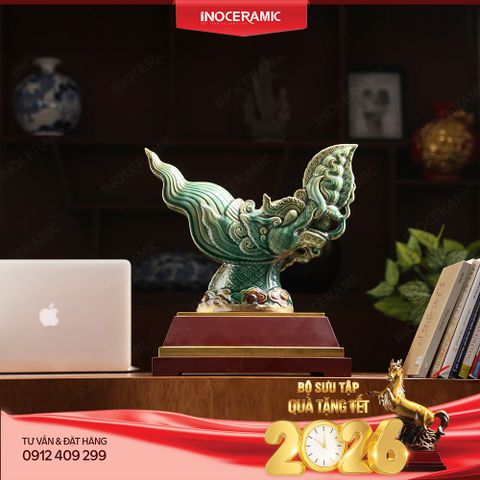 Đầu Rồng Thời Lý – Biểu tượng quyền uy và trí tuệ từ gốm sứ Bát Tràng