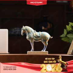 Tượng ngựa trang trí Ngọc Vân Mã quà tặng ý nghĩa Tết Bính Ngọ