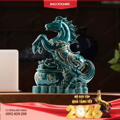 Tượng linh vật ngựa Lục Mã Cát Tường quà tặng Tết 2026 sang trọng