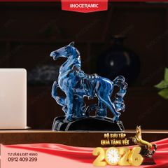 Tượng ngựa Thanh Mã Vân Mao – Linh vật gốm sứ phong thuỷ Tết 2026