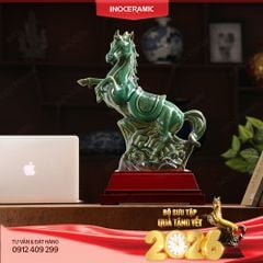 Tượng ngựa phong thuỷ Phù Đổng Bích Ngọc quà tặng Tết Bính Ngọ ý nghĩa