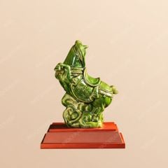 Tượng ngựa Pony Chiêu Tài men lục ngọc – Quà tặng lưu niệm cao cấp
