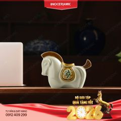 Tượng ngựa sứ Tiểu Mã Tấn Bảo - Quà lưu niệm phong thuỷ Tết Bính Ngọ 2026