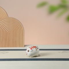 Heo đất mini hoa đỏ tí hon in logo