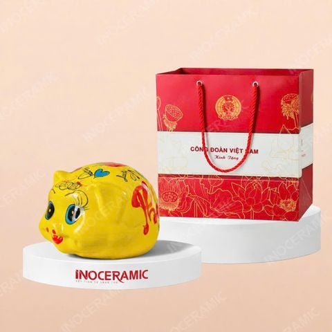 Heo đất may mắn tài lộc in logo