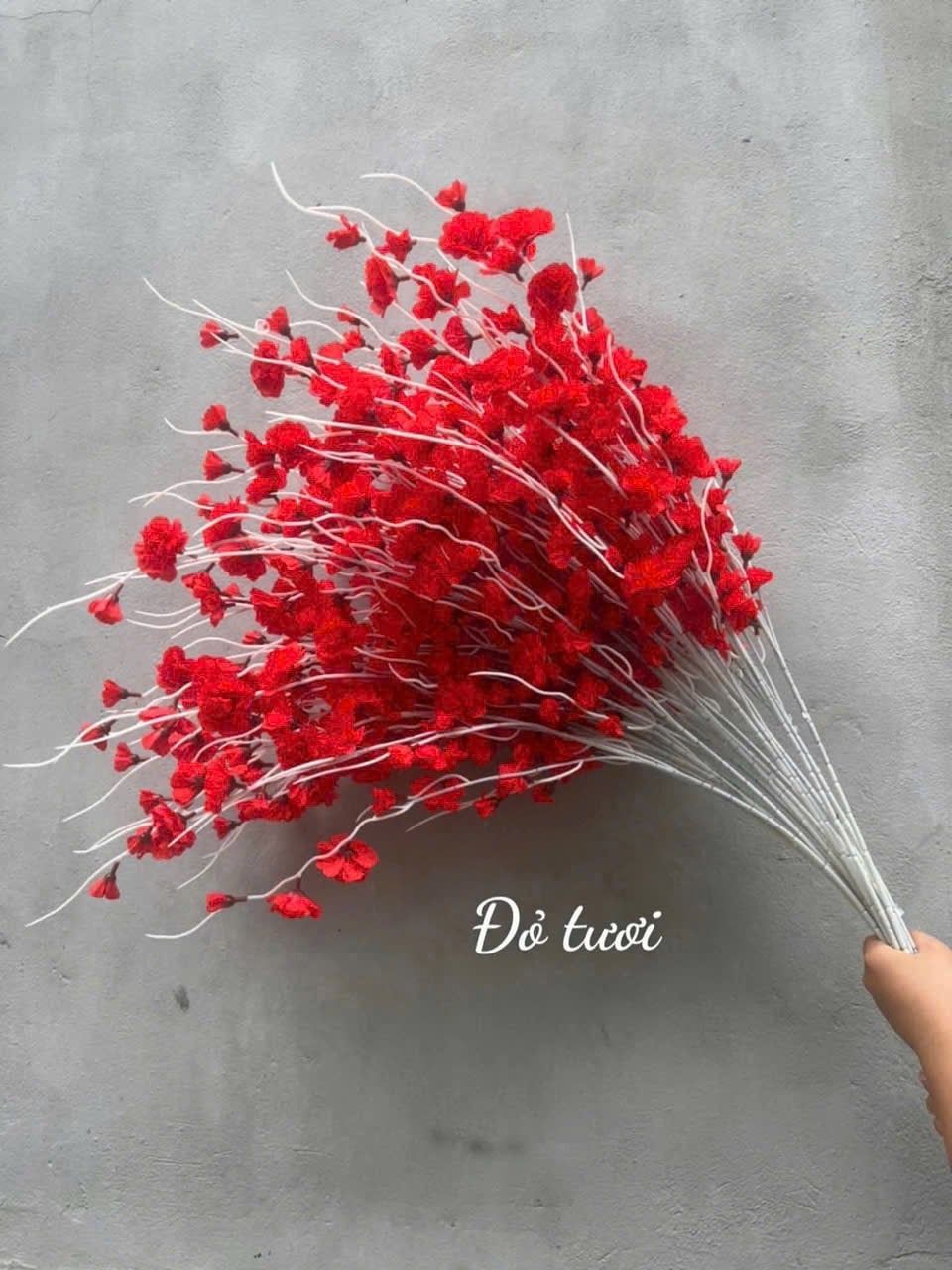 Hoa đào râu giả - Trang trí Tết