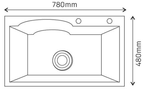  Chậu rửa chén 1 ngăn Tomate TOMCRE 7848BL 