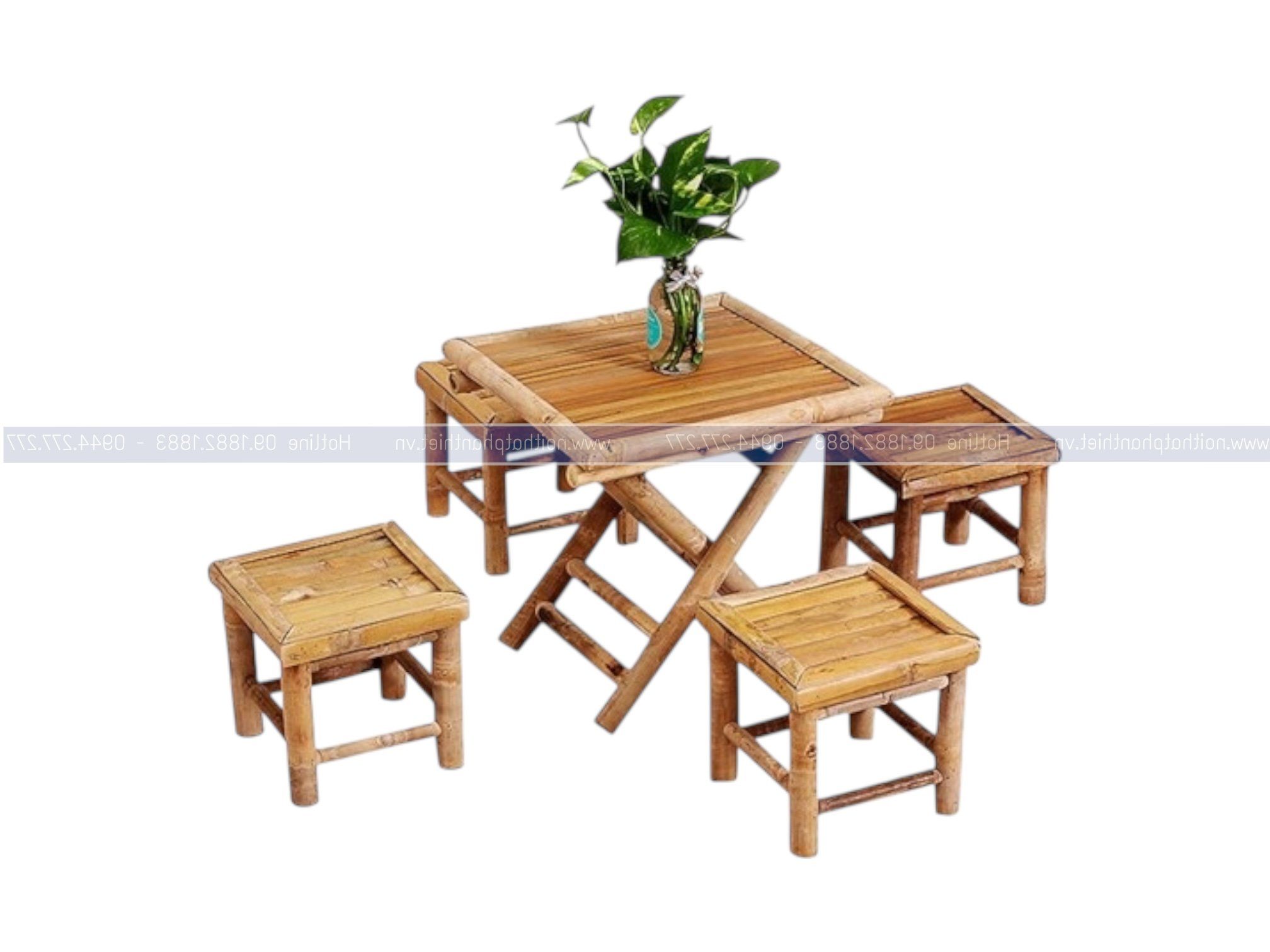 Bàn tre mini gấp gọn