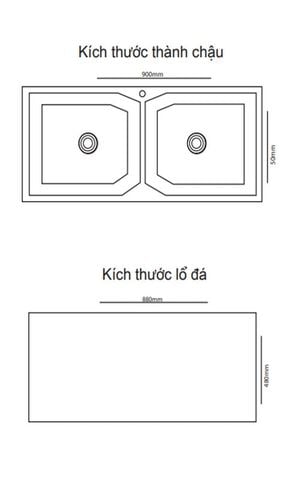  Chậu rửa chén 2 hộc Tomate TOMCRE G9050TBL 