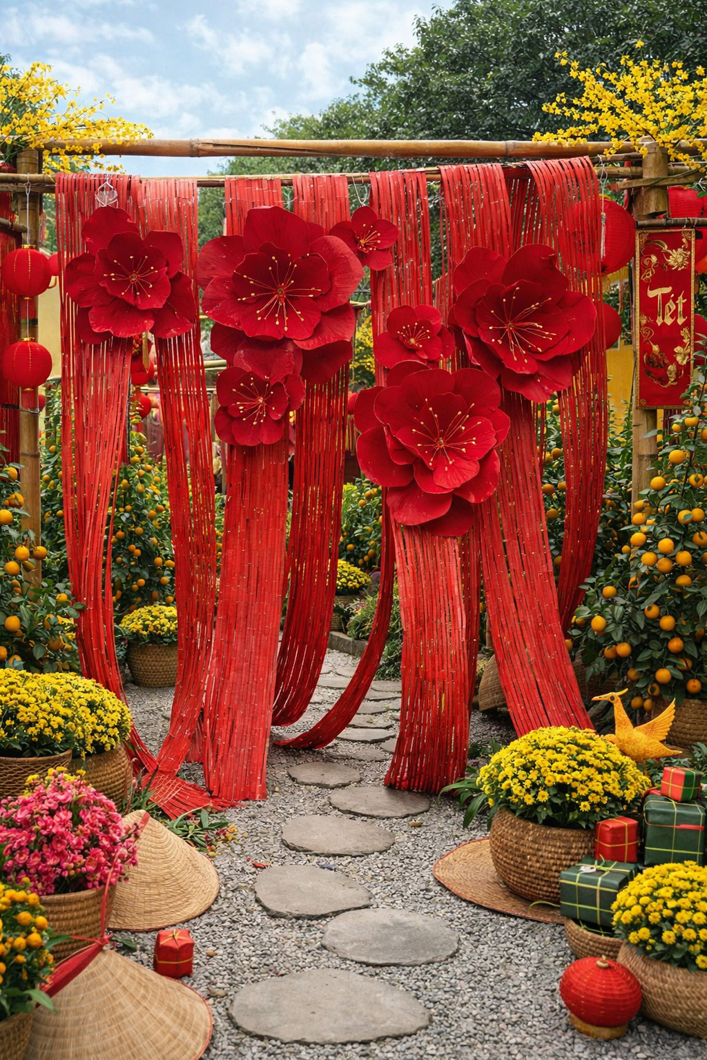 Phên tre uốn dẻo