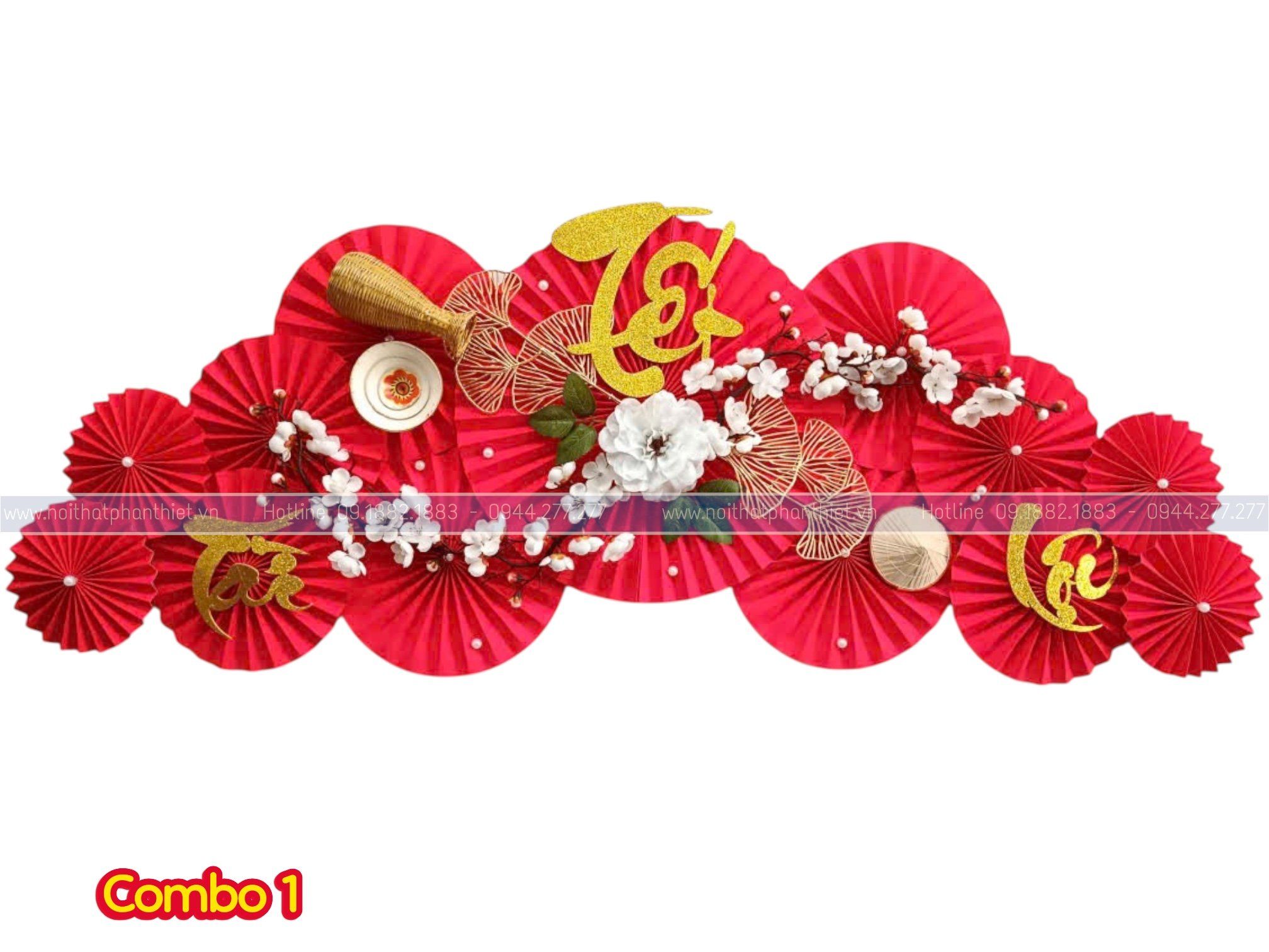Combo Quạt trang trí Tết