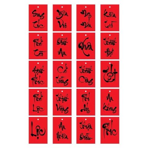  Thẻ treo thư pháp 