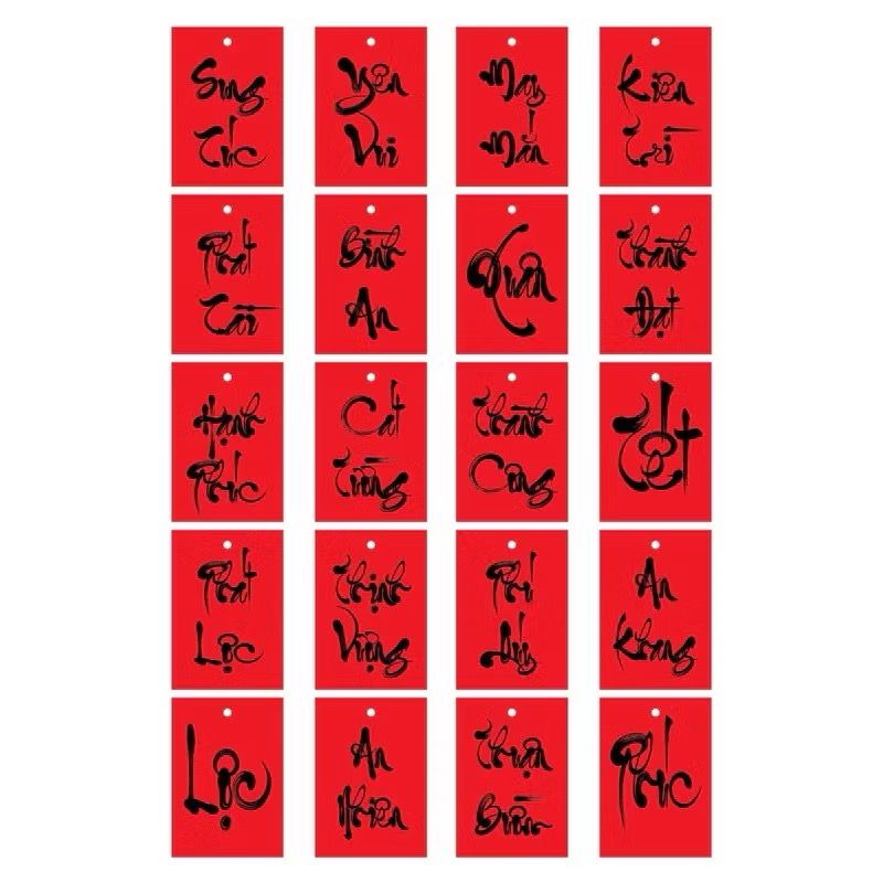 Thẻ treo thư pháp