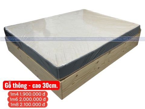  Giường gỗ thông 