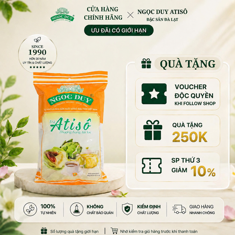 TRÀ ATISO TÚI LỌC THƯỢNG HẠNG – 100 TÚI LỌC – GÓI CAM