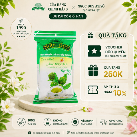 TRÀ ATISÔ ĐẶC BIỆT 100 TÚI LỌC - TÚI XANH