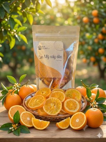 Cam Sấy Dẻo Đà Lạt 200g – Trái Cây Sấy Đà Lạt