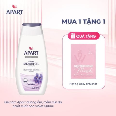 Gel tắm Apart dưỡng ẩm, mềm mịn da chiết xuất hoa violet 500ML