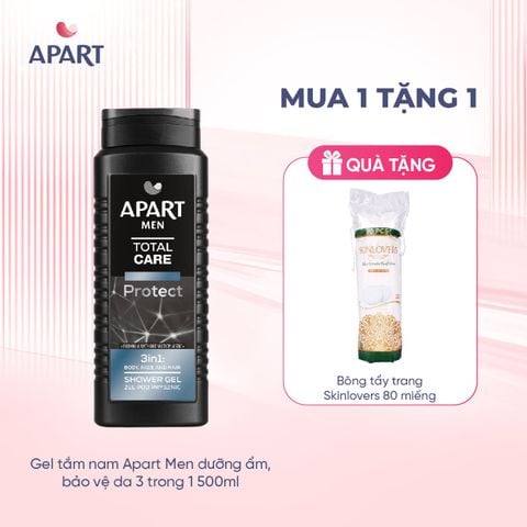 Gel tắm nam Apart Men dưỡng ẩm, bảo vệ da 3 trong 1 500ML