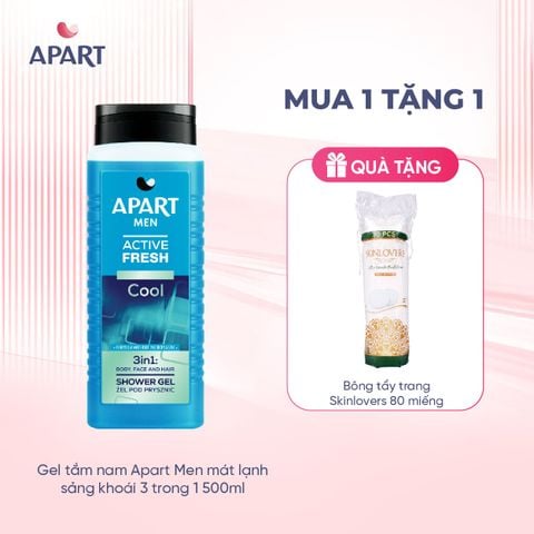 Gel tắm nam Apart Men mát lạnh sảng khoái 3 trong 1 500ML