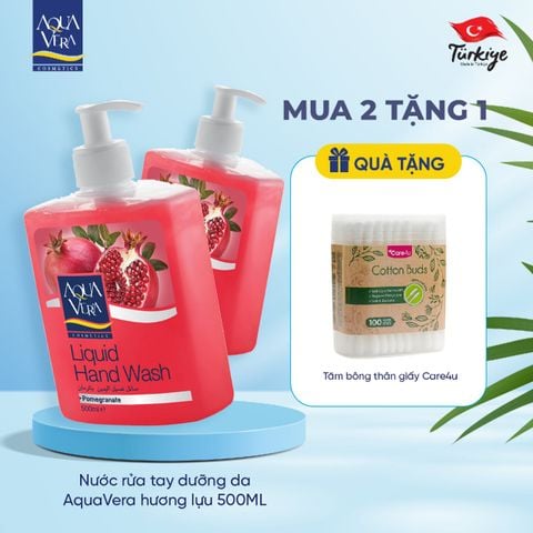Nước rửa tay dưỡng da AquaVera hương lựu 500ML