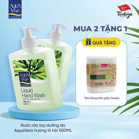 Nước rửa tay dưỡng da AquaVera hương lô hội 500ML