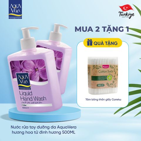 Nước rửa tay dưỡng da AquaVera hương hoa tử đinh hương 500ML