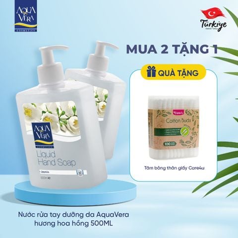Nước rửa tay dưỡng da AquaVera hương hoa nhài 500ML