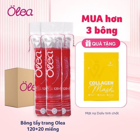 Bông tẩy trang Olea 120+20 miếng