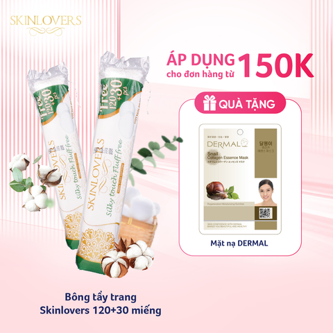 Bông tẩy trang Skinlovers 120+30 miếng - SKLV5044