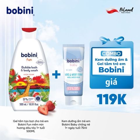 Kem dưỡng ẩm trẻ em Bobini Baby chống nẻ 1+ ngày tuổi 75ML