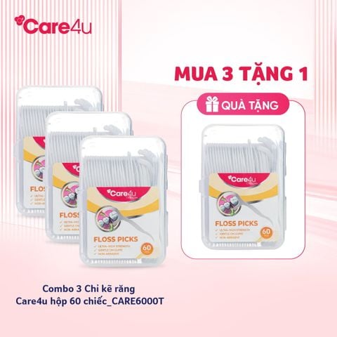 Chỉ kẽ răng Care4u hộp 60 chiếc_CARE6000T