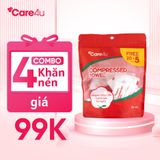 Khăn nén Care4u 25 viên