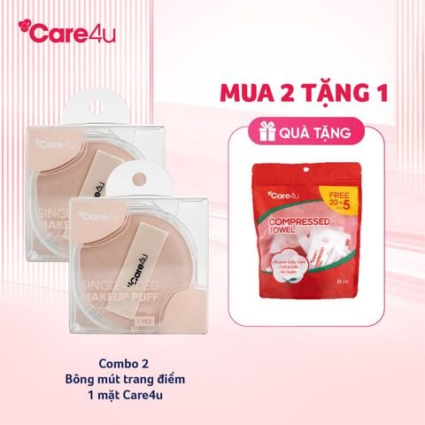 Bông mút trang điểm 1 mặt Care4u
