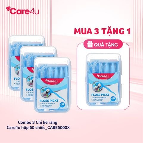 Chỉ kẽ răng Care4u hộp 60 chiếc_CARE6000X